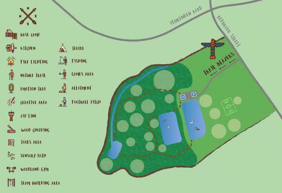 A map of Coombewood Fishery
