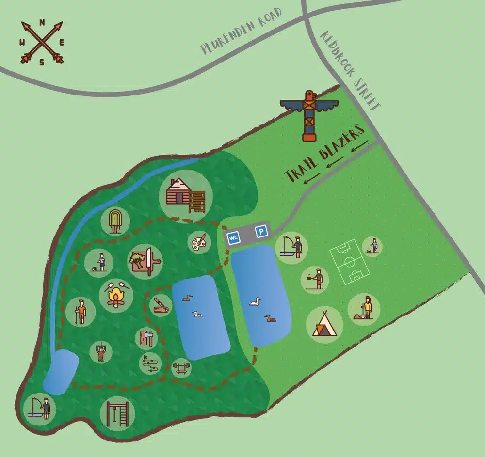 A map of Coombewood Fishery